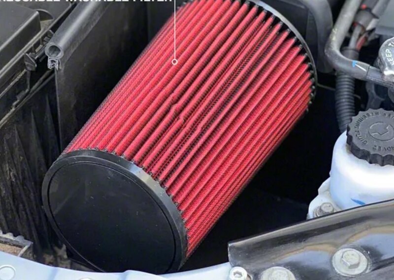 RedRock Cold Air Intake; Black Wrinkle RedRock Cold Air Intake; Black Wrinkle
